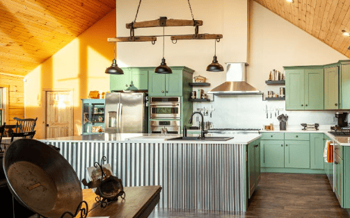 modern log cabin kitchen ideas