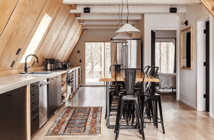 modern log cabin kitchen ideas - A frame modern kitchen