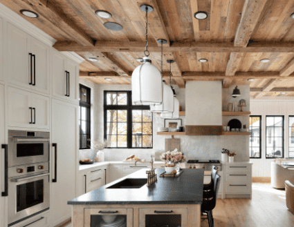 modern log cabin kitchen ideas light and airy kitchen