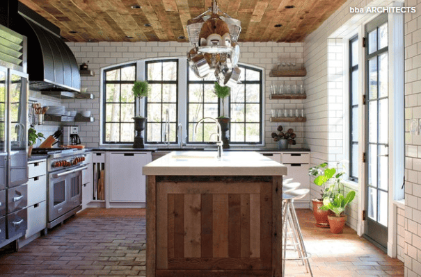 light kitchen with subway tiles throughout
