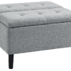 grey storage ottoman