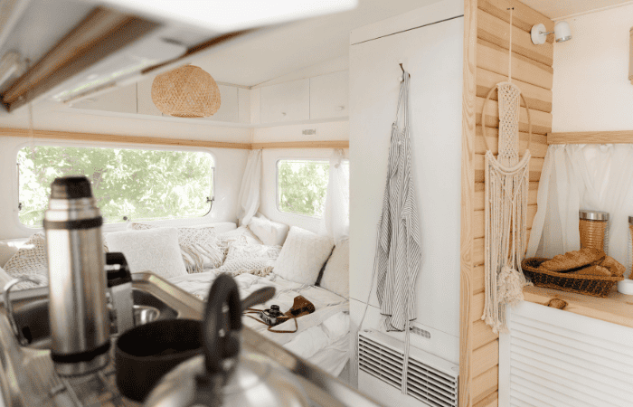 small caravan interior design pretty caravan in white and natural wood interior