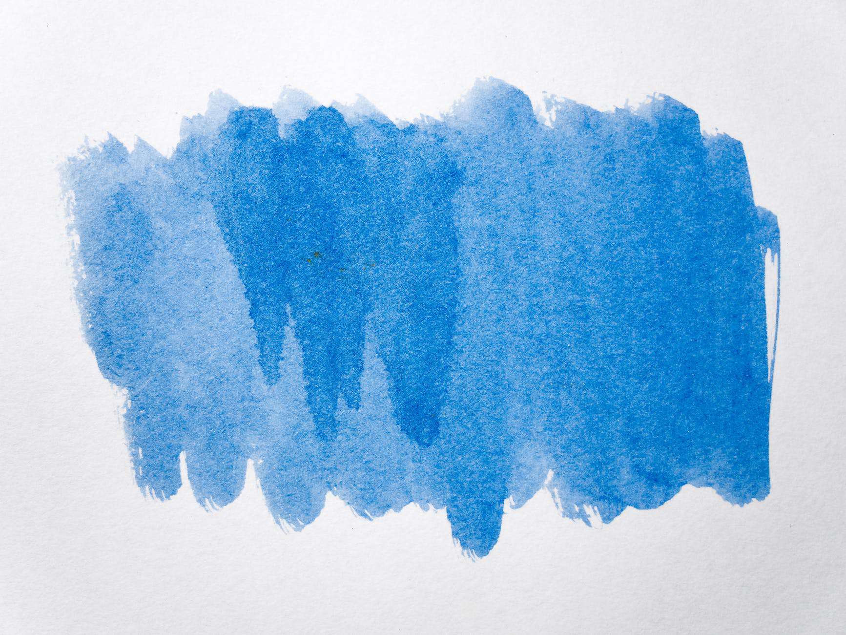 blue paint on a paper