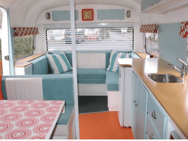 retro small caravan interior design ideas