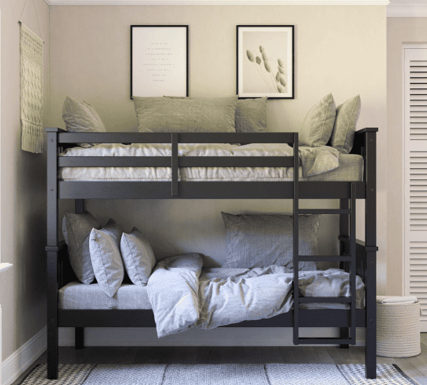 arrange 2 beds in one small room bunk beds
