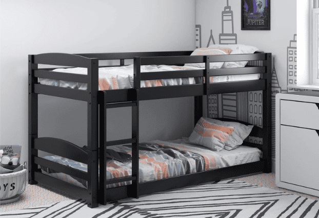  bunk bed black wood