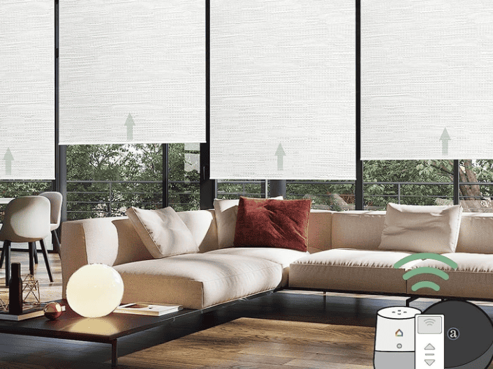smart blinds for windows in living room