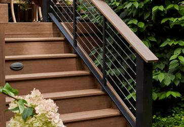 black railing deck stain color ideas