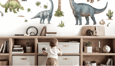 kids dinosaur peel and stick wallpaper